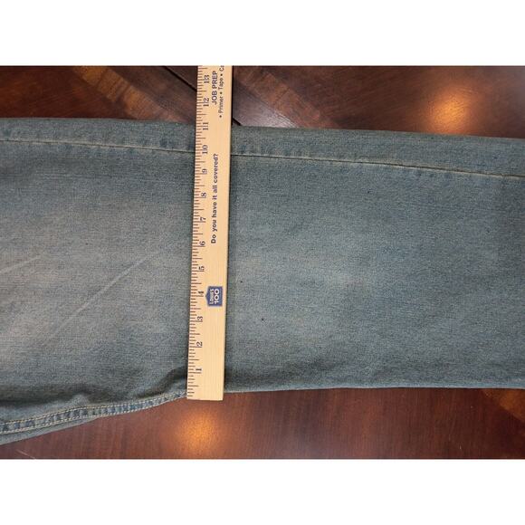 Urban Label Jeans mens 38x32 high rise Y2K Hip Hop Skater Green(Flaw Read Desc) - Picture 12 of 13